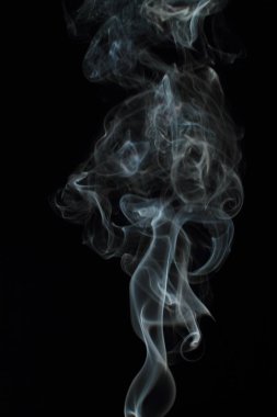 Siyah arkaplanda beyaz duman dokusu