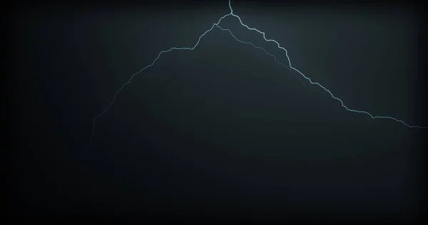 Lightning Strikes Black Background Realistic Reflections — Stock Photo, Image