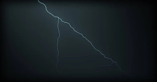 Lightning Strikes Black Background Realistic Reflections — Stock Photo, Image