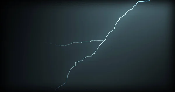 Lightning Strikes Black Background Realistic Reflections — Stock Photo, Image