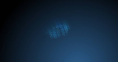 Soyut altıgen parçacıklar mavi arka plan