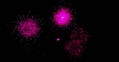 Siyah arka planda havai fişekler