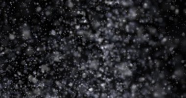 Siyah bir zemin üzerine kar yağışı