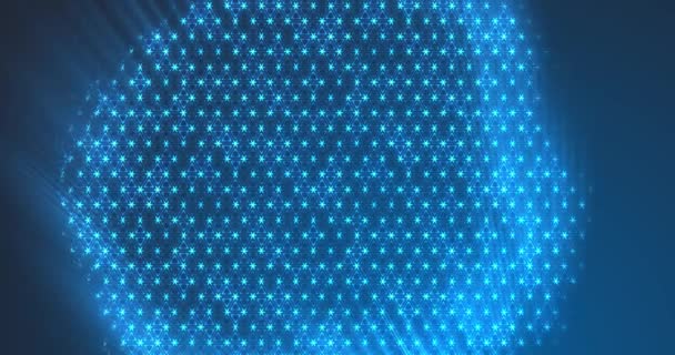 Abstract Triangular Particles Blue Background — Stock Video