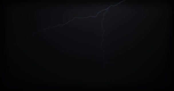 Lightning Strikes Black Background Realistic Reflections — Stock Video