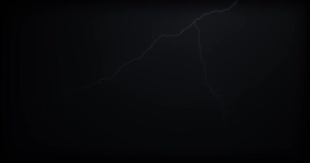 Gerçekçi Yansımalar Siyah Bir Zemin Üzerine Yıldırım — Stok video