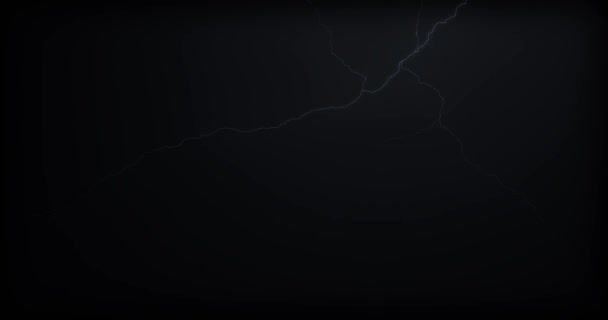 Lightning Strikes Black Background Realistic Reflections — Stock Video