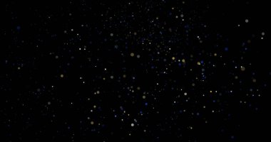 Siyah arkaplanda uçan toz parçacıkları