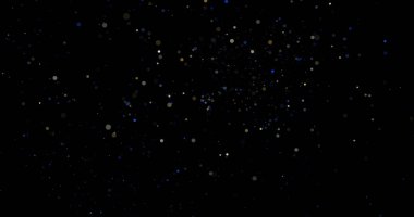 Siyah arkaplanda uçan toz parçacıkları