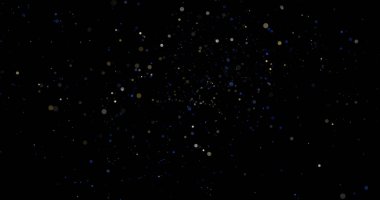 Siyah arkaplanda uçan toz parçacıkları