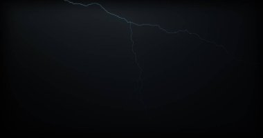 Gerçekçi yansımalar siyah bir zemin üzerine yıldırım