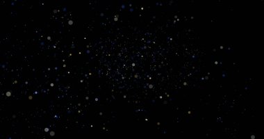 Siyah arkaplanda uçan toz parçacıkları