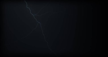 Gerçekçi yansımalar siyah bir zemin üzerine yıldırım