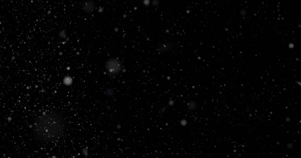 黒の背景に降雪 — ストック写真