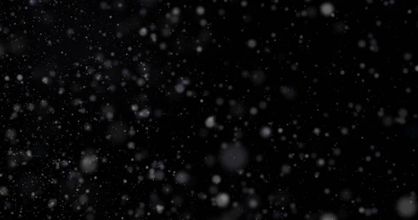 Snowfall Black Background — Stock Photo, Image