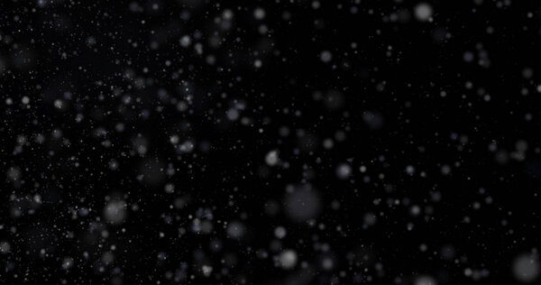 Snowfall on a black background