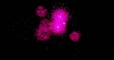 Siyah arka planda havai fişekler