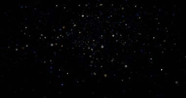 Siyah arkaplanda uçan toz parçacıkları