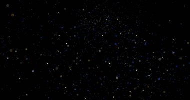 Siyah arkaplanda uçan toz parçacıkları