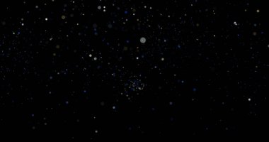 Siyah arkaplanda uçan toz parçacıkları