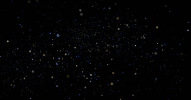 Siyah arkaplanda uçan toz parçacıkları