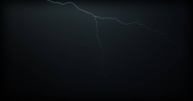 Gerçekçi yansımalar siyah bir zemin üzerine yıldırım