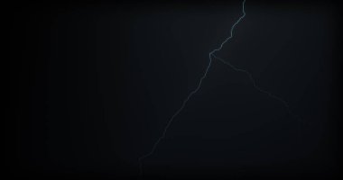 Gerçekçi yansımalar siyah bir zemin üzerine yıldırım