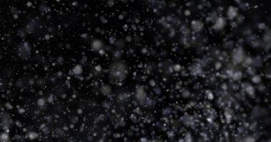 Siyah bir zemin üzerine kar yağışı