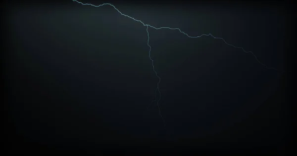 Gerçekçi Yansımalar Siyah Bir Zemin Üzerine Yıldırım — Stok fotoğraf