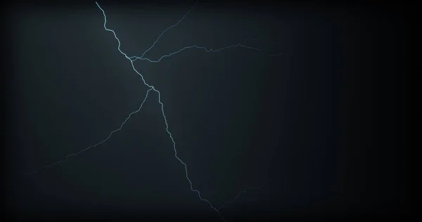 Lightning Strikes Black Background Realistic Reflections — Stock Photo, Image