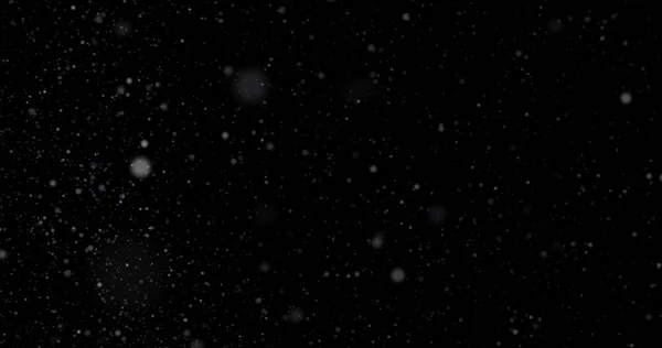 Snowfall on a black background