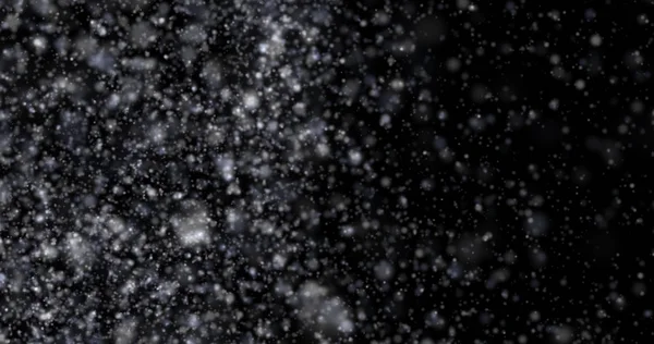 Snowfall on a black background