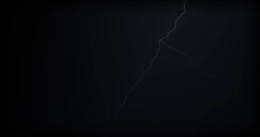 Gerçekçi yansımalar siyah bir zemin üzerine yıldırım