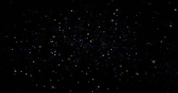 Siyah Arkaplanda Uçan Toz Parçacıkları — Stok fotoğraf