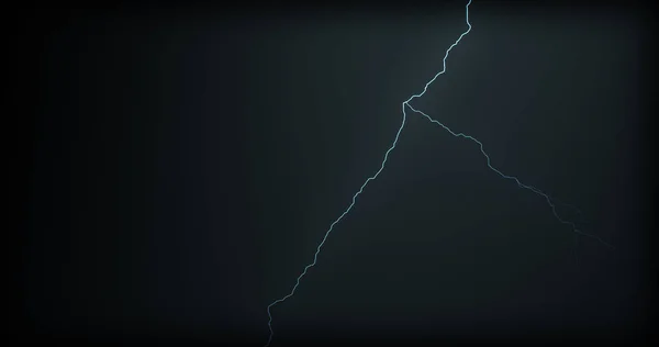 Lightning Strikes Black Background Realistic Reflections — Stock Photo, Image