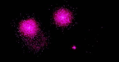 Siyah arka planda havai fişekler