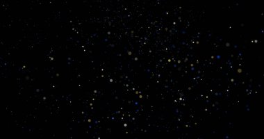 Siyah arkaplanda uçan toz parçacıkları