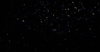 Siyah arkaplanda uçan toz parçacıkları