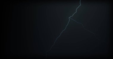 Gerçekçi yansımalar siyah bir zemin üzerine yıldırım