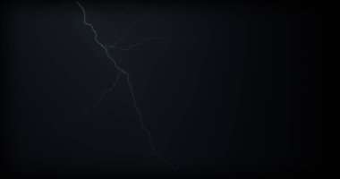 Gerçekçi yansımalar siyah bir zemin üzerine yıldırım