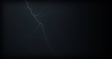 Gerçekçi yansımalar siyah bir zemin üzerine yıldırım