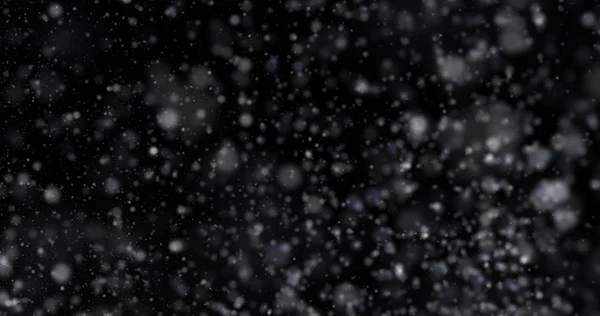 Snowfall Black Background — Stock Photo, Image