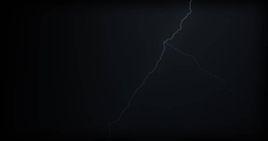 Gerçekçi yansımalar siyah bir zemin üzerine yıldırım