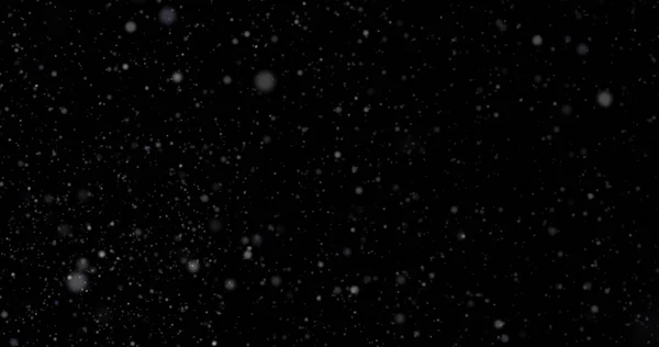 Schneefall Auf Schwarzem Hintergrund — Stockfoto