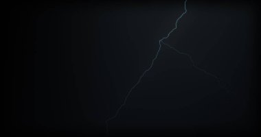 Gerçekçi yansımalar siyah bir zemin üzerine yıldırım