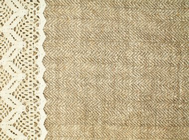 Doğal Keten Malzeme Tekstil Kumaş Döşeme Arkaplanı