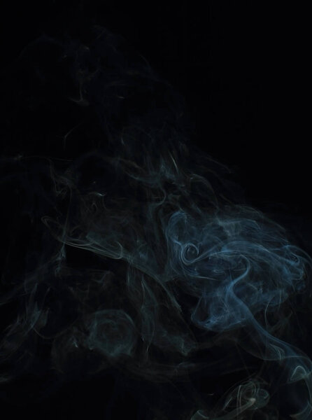 White smoke texture on black background