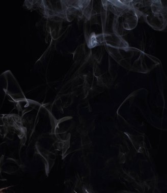 Siyah arkaplanda beyaz duman dokusu