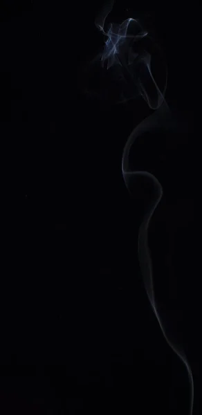 White Smoke Texture Black Background — Stock Photo, Image