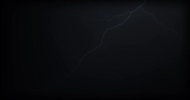 Lightning Strikes Black Background Realistic Reflections — Stock Video